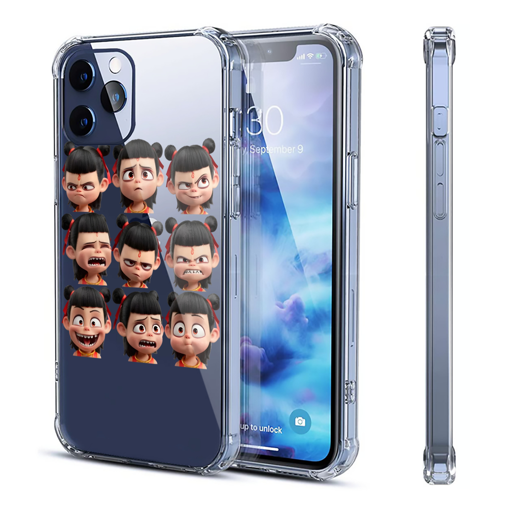（画像用） Ne Zha 2 ナタ 魔童の大暴れ 【iPhone 12シリーズ対応】透明スマホケース（クリアソフトケース）